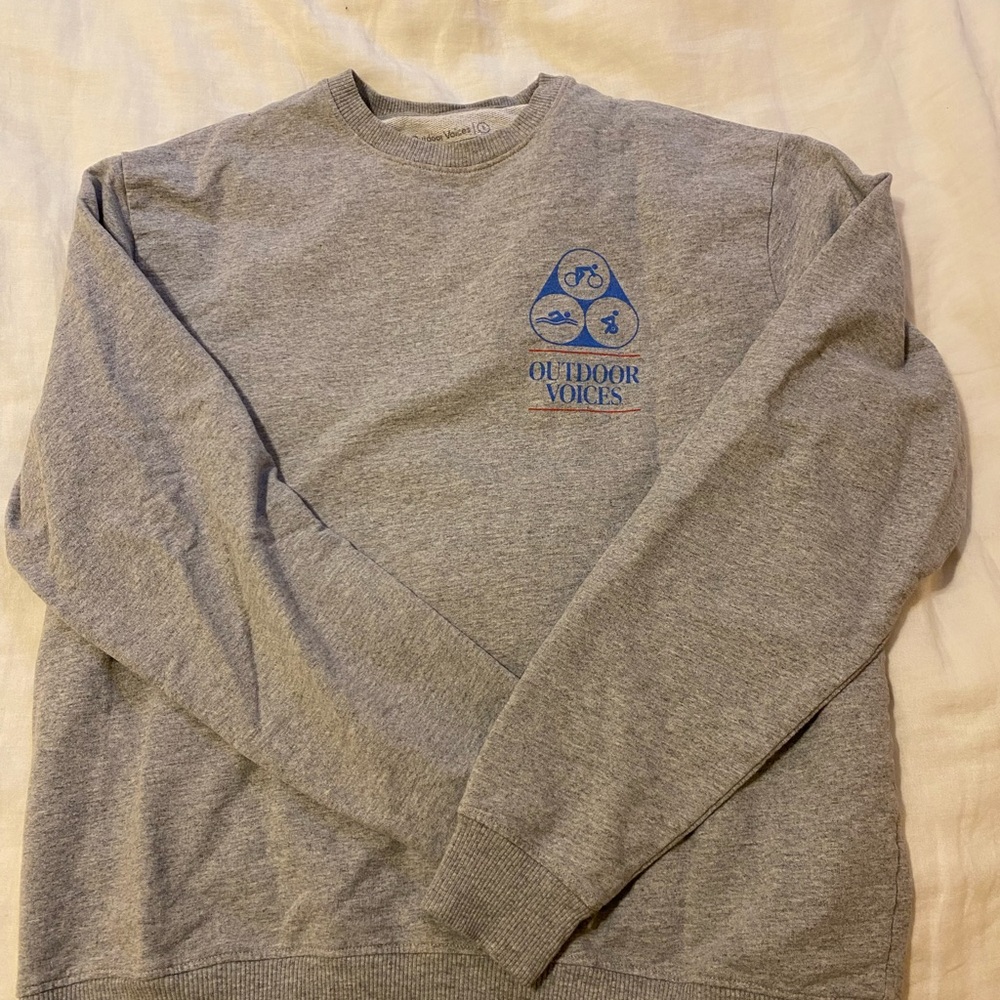 Outdoor Voices Heather Gray Crewneck Sweater